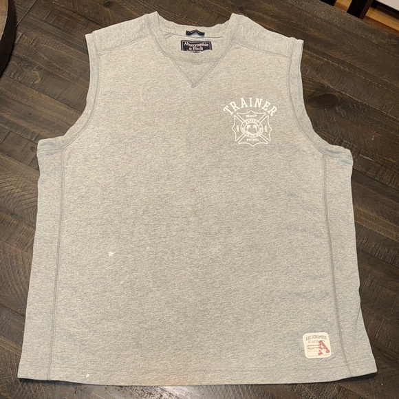 VTG Y2K A&F Men’s Abercrombie & Fitch Gray Athletic Sleeveless Muscle Tank Shirt - Picture 4 of 16